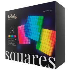 Гірлянда   Twinkly Панель Smart LED Squares 3 RGB, Gen II, IP20, 16x16см, for TWQ064STW-07-BEU (TWQ064STW-03-B