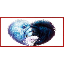 Килимок Voltronic White and Black Lion (L07483)