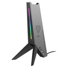 Підставка для навушників Vertux Zulu 2xUSB 2.0/AUX 3.5 мм Black (zulu.black)