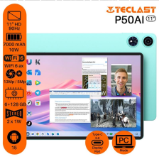 Планшет  Teclast P50AI 11" 6/128Gb Wi-Fi / USB 3.0 DP Video Out/ Guava Teal (6940709687147)