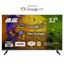 Телевізор  32" 2E LED FHD 60Hz Smart Google TV Black 2E-32A07KF