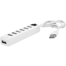 Концентратор  Voltronic USB 2.0 to 7xUSB with power switch white (YT-H7S-W)