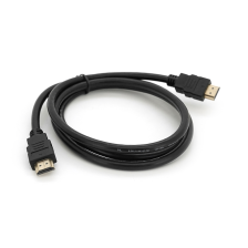 Кабель  Merlion HDMI-HDMI HIGH SPEED 1.5m, v1.4, OD-7.5mm, круглий Black, коннектор Black, (Пакет) Q250 