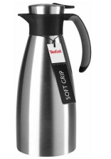 Термоглечик  Tefal Soft Grip, 1.5л, нежавіюча сталь, пластик, чорний K3043214