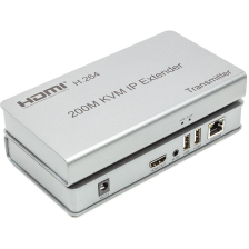 Комутатор PowerPlant HDMI 1080P/60hz, до 200м, через CAT5E/6 (HDES200-KVM) (CA912940)