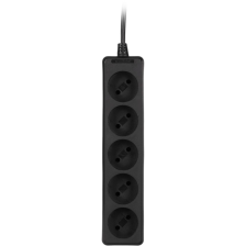 Мережевий фільтр 2E 5XCEE7/17, 1.5м, black (2E-U0510M1.5BK_Gift)