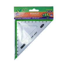 Лінійка  ZiBi Kids Line Косинець 100мм з салатовою смужкою, блістер (ZB.5620-15)