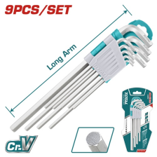 Набір ключів шестигранних подовжених  TOTAL THT106191 1.5-10мм, 9шт.