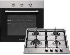 Комплект (духова шафа  + варильна поверхня) GRANADO GEO 61-0200 inox + GGH 61-104 inox