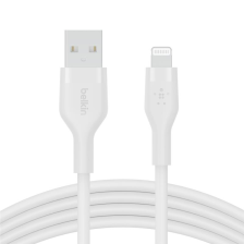 Кабель  Belkin Silicone AM / Lightning MFI 1m White (CAA008BT1MWH)
