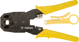 Клiщi  TOPEX для обтискання телефонних наконечникiв 4P, 6P, 8P 32D409