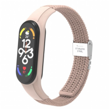 Ремінець до фітнес браслета  Armorstandart Braided Solo Loop для Xiaomi Mi Band 7/6/5/4 Pink Sand (AR