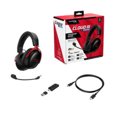 Гарнітура ігрова  HyperX Cloud III S, WL/USB-A/USB-C, чорно-червоний A59Z0AA