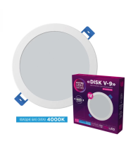 Світильник стельовий вбудований світлодіодний круглий  ELM 9Вт 4000К Disk-V IP20 26-0085