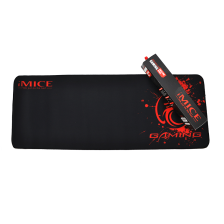 Килимок iMICE PD-03 тканевий з боковою прошивкою, товщина 4 мм, Black-red, Color Box 