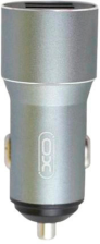 Автомобільний зарядний пристрій XO TZ09 2.4A/2 USB + cable microUSB Grey (XO-TZ09M-GR)