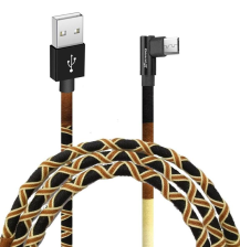 Кабель   Grand-X USB-microUSB, 2.1A, 1м, Brown/Yellow,  micro USB (FM-08BY)