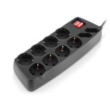 Мережевий фільтр REAL-EL RS-10 Protect 5m Black