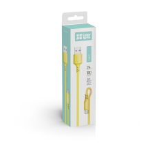 Кабель  1m USB 2.0 AM/Type-C Colorway (CW-CBUC043-Y) (soft silicone) 2.4A Yellow