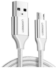 Кабель  UGREEN US290 2.4A AM / Micro USB 1.5m Silver (60152)