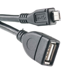 Кабель OTG PowerPlant OTG USB 2.0 AF - Micro, 0.1м