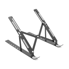 Підставка до ноутбука SG-002 складана/трансформер, до 17', алюміній, колір чорний, чохол, 240*190*150 мм, 0,288 кг