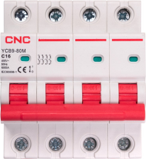 Модульний автоматичний вимикач  CNC Electric YCB9-80M 4P C16 6ka (NV821594)