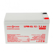 Акумуляторна батарея для ДБЖ LogicPower 12V 7.2AH (LPM-GL 12 - 7.2 AH) GEL