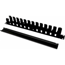 Кабельний організатор  Hypernet  1U с крышкой для шкафа или стойки, металл (CM-1U)