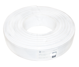 Кабель коаксіальний RITAR W100-F660BV, 1,02 мм.CCS, 80x0.12m CCA жовтий екран, 75 Ом, FPE 100 м