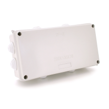 Коробка розподільна зовнішня  PIPO Р60 200х100х70мм; IP54; пластик; (РР) 8 гермовводів; біла; Q24