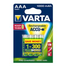 Акумулятор  VARTA RECHARGEABLE ACCU AAA 1000mAh BLI 4 NI-MH (READY 2 USE) 05703301404