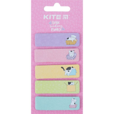 Стікер-закладка  Kite паперова з малюнком Cats 100 шт, 5х20 шт (K23-480-1)