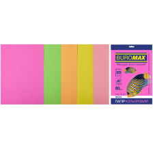 Папір  Buromax А4, 80g, NEON, 5colors, 20sh, EUROMAX (BM.2721520-99)