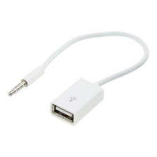 Перехідник 0.15 м Value USB AF - 4pin Jack 3.5 мм White