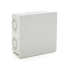 Коробка розподільна  СOURBI 80х80х40 сіра гладкостенная, IP65 (негорюча)