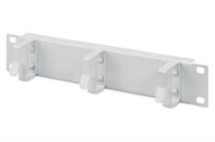 Кабельний організатор  Digitus горизонт. 10" 1U односторонній 3 кільця, сірий DN-10ORG-1U