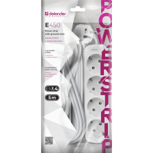 Мережевий фільтр  DEFENDER (992270)E450 5.0 m 4 роз white UA