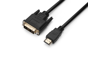 Кабель  Prologix Premium HDMI - DVI (M/M), Single Link, 18+1, 0.5 м, Black (PR-HDMI-DVI-P-01-30-05m)