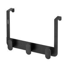 Дверний вішак  на 3 гачки Ardesto Minimalism 30x3x20см, метал, пластик, чорний ARHB3109B