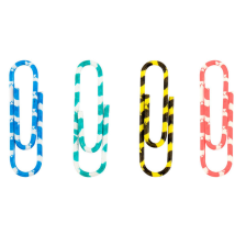 Скріпки канцелярські   Axent кольорові смугасті, 28мм 100шт ( пластиковий контейнер) (4114-A)