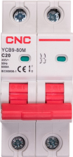 Модульний автоматичний вимикач  CNC Electric YCB9-80M 2P C20 6ka (NV821501)