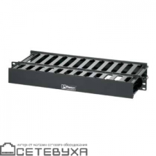 Kабельний організатор  1U однобічний, скоби 40х50, RAL9005 CONTEG DP-VP-P1