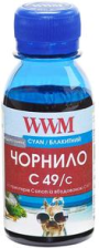Чорнило  WWM Canon PGI-490 G1400/2400/3400 100г Cyan (C49/C-2)
