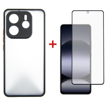 Чохол Dengos Matt для Xiaomi Redmi Note 14 Pro Black (DG-KM-128) + захисне скло