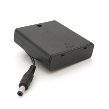 Відсік для 4-х елементів живлення АА, роз'єм 5,5×2,1, закритий корпус із вимикачем