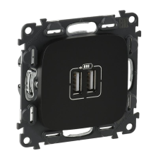  Розетка Legrand USB для зарядки подвійна Антрацит Valena ALLURE 754998