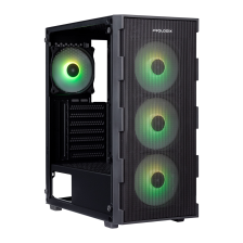 Корпус  Prologix E115 Tempered Glass&Mesh Black