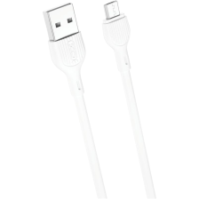 Кабель USB 2.0 AM to Micro 5P 1.0m 2.1A white XO (NB200-M-WH)