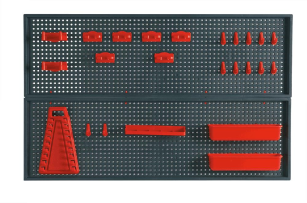 Панель для інструменту Topex 79R186 Панель перфорована для інструменту - 2 шт. розмір 50 x 80 см, 2 контейнера, 10 затискач